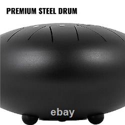 Harmonic Handpan Drum Tongue 11 Notes 10 Black Percussion Steel Handpan