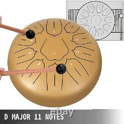 Harmonic Handpan Drum Tongue 11 Notes 10 Golden Percussion Steel Handpan