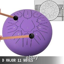 Harmonic Handpan Drum Tongue 11 Notes 10 Purple Percussion Steel Handpan