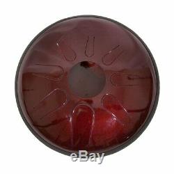 IDIOPAN DOMINA 12 TUNABLE STEEL TONGUE DRUM with PICKUP RUBY RED