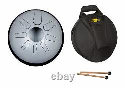 Idiopan 12 Domina Steel Tongue Drum with Sticks & Gig Bag Pearl