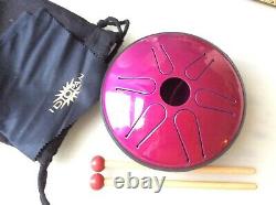 Idiopan Bella 6'' Tunable Steel Tongue Drum Instrument, Magenta. Rare colour