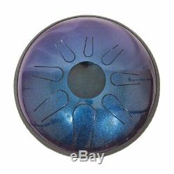 Idiopan Domina 12 Tunable Steel Tongue Drum Onyx Rainbow
