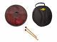 Idiopan Lunabell 8 Steel Tongue Drum Ruby Red with Bag & Sticks