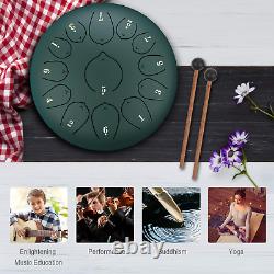 KUDOUT 12Inch Steel-Tongue Drum C Major, 13Notes Pan Drum/Drums for Adults Kids