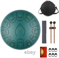 KUDOUT 12 Inch Steel Tongue Drum C Major, 13 Notes Hand Pan Drum for Adults Kids