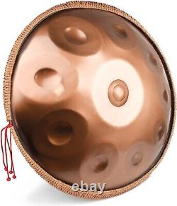 LOMUTY Hand-pan Drum 10 Notes 22 Inch Steel Tongue Drum with Soft Bag, 440HZ in
