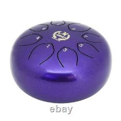 Lotus Steel Tongue Drum Percussion Instrument Best Sound with Mallets Purple