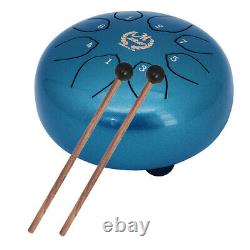 Lotus Tongue Drum Handpan Drum Best Sound with Drumsticks & Carrying Bag Blue