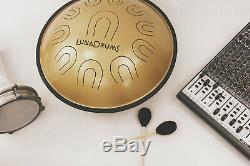 LunaDrum Chandra 17 scale A Minor handpan, hank, tank, steel tongue drum