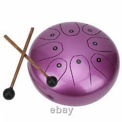 MMBAT 8inch C Key Steel Tongue Drum Hand Pan Percussion Instrument for Beginners