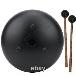 MMBAT Tongue Drum C Key Ethereal Sanskrit Hand Pan Percussion 8inBlac