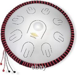 MOOZICA HP-02 Steel Handpan Drum, 9 Tone 16 Inch Tongue Drum, Essential Drum