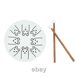 Meditation Entertainment Tongue Drum 5 5in High Hardness Steel Ti Alloy