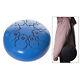 Mini 8 Inch Steel Tongue Drum C Key and Drumsticks Music Book Gift Blue