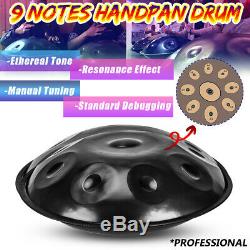 Pro 9 Notes Tongue Percussion Hand Pan Handpan Tongue Steel Hand Drum Music Kit