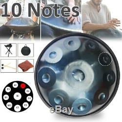 Professional 10 Notes Handdrum 22 Handmade Carbon Steel Tongue Hand Drum + Bag