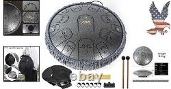 Professional 14-inch Steel Tongue Drum 15 Notes Versatile and Melodious