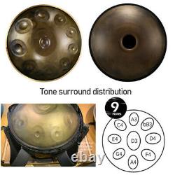 Professional 9 Notes Handpan Tongue Steel Drum Kit Good Sound UFO Hand Drums