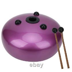 (Purple)Handpan Drum Tongue Drum With Bag For Beginners Music Education