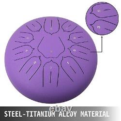 Purple Steel Drum 11 Notes Percussion Instrument 10 Inches Free Shipping