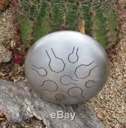 STAINLESS Steel Tongue Drum Handpan VibeDrum 18 Notes Natural -Basic