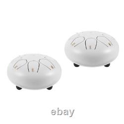 Set of 2 Small Hollow Drum Steel Tongue Ethereal Music Instrument