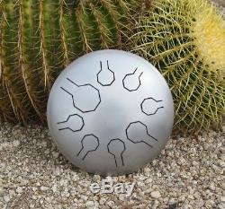 Stainless Steel Tongue Drum, Natural Mini-Vibe 8 Notes 26 cm Galaxy Scale