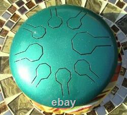 Stainless Steel Tongue Drum, Tropical Mini-Vibe 8 Notes 26 cm Galaxy Scale