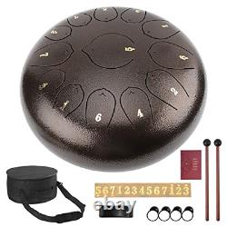 Steel Hand Drum 12 Inch 13 Note Tongue Drum Tank Drum Percussion Instrument Bag