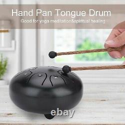 Steel Hand Drum Tongue Drum with Baton for Meditation Yoga Sound Healing coffee