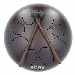 Steel Tongue Drum 10 inch 8Tone Ethereal Percussion Instrument With Drum Mallets