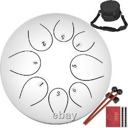 Steel Tongue Drum 10 inch 8 Notes Percussion Instrument with Bag Drum Mallet