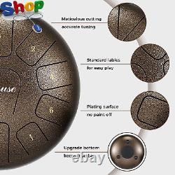 Steel Tongue Drum 11 Notes 10 Inch Pan Drum Percussion Instrument w
