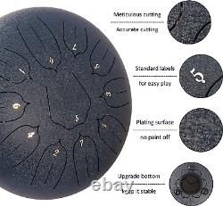 Steel Tongue Drum 11 Notes 12 Inches Percussion Instrument -Handpan Drum wit