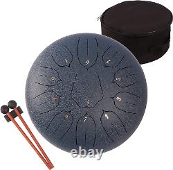 Steel Tongue Drum 11 Notes 12 Inches Percussion Instrument -Handpan Drum wit