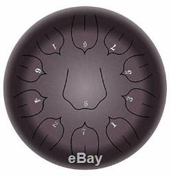 Steel Tongue Drum 11 Notes 12 inches Percussion Instrument -Handpan Drum wit