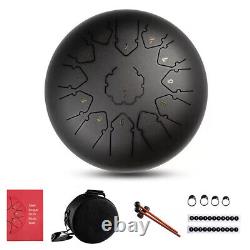 Steel Tongue Drum 12 Inch 13 Notes Percussion Instrument With Drum Mallets