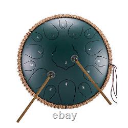 Steel Tongue Drum 15 Notes 13 Inches Tank Drum Steel Percussion With Travel Bag