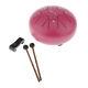 Steel Tongue Drum 8 Notes 6 Pan Drum Percussion with Mallets Pink