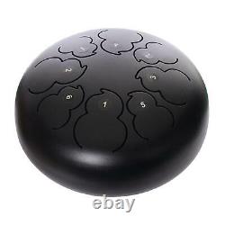 Steel Tongue Drum, 8 Notes 8 inch C-Key Handpan Hand Drums with Travel Bag