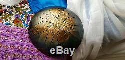 Steel Tongue Drum 8 Notes Sri Yantra Sound Healing and Meditation Gift Ø 240 mm