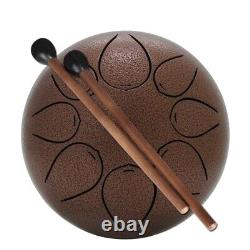 Steel Tongue Drum 8 es 5 Inches Chakra Tank Drum Steel Percussion6085