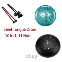 Steel Tongue Drum D key 10 Inch 11 Note Handpan Drum Padded Bag Religious Adult