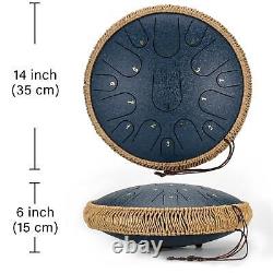 Steel Tongue Drum Kit 15 Notes Protective Spray Paint Hand Drum For Practice