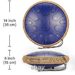Steel Tongue Drum Kit 15 Notes Protective Spray Paint Hand Drum Portable For