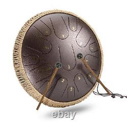 Steel Tongue Drum Kit Hand Drum 15 Notes Handcrafted For Practice