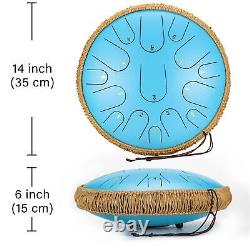 Steel Tongue Drum Kit Hand Drum Handcrafted 15 Notes Excellent Resonance