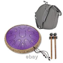 Steel Tongue Drum Kit Handcrafted Hand Drum Excellent Resonance Vibration 15