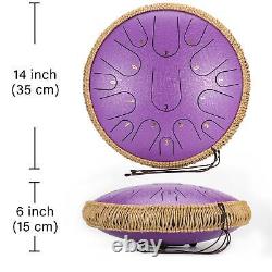Steel Tongue Drum Kit Protective Spray Paint Hand Drum Handcrafted Portable For